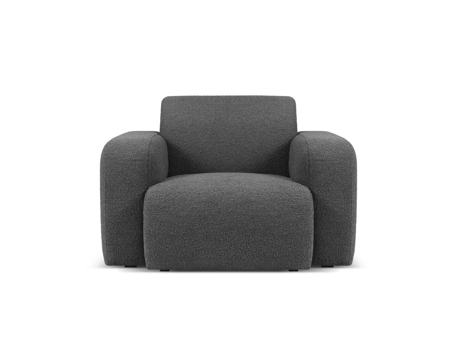 SESSEL Molino aus Boucle dunkelgrau - Dunkelgrau, Textil (95/72/105cm) - Micadoni