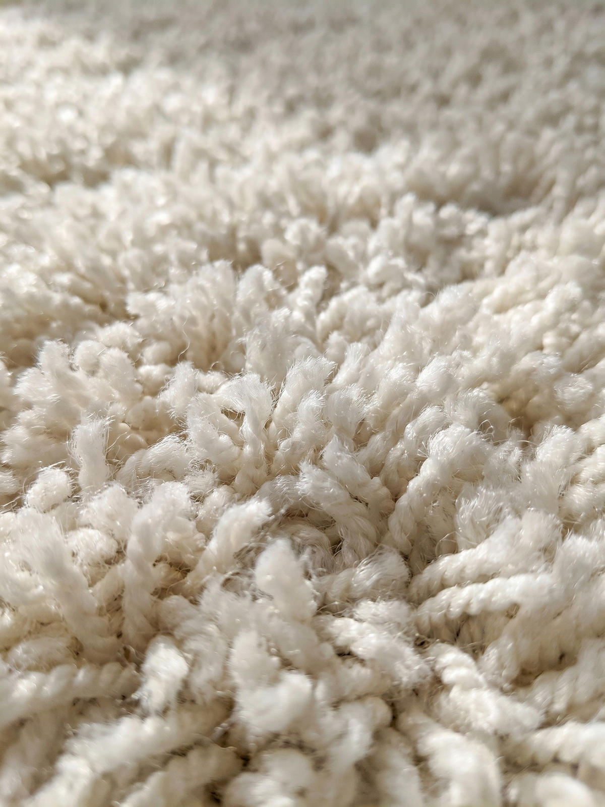 TEPPICH Wohnzimmer Hochflor Einfarbig Weich Flauschig Waschbar Rund Creme 200x200 cm – RHEIN - Beige, Textil (200/200cm) - KADIMA DESIGN