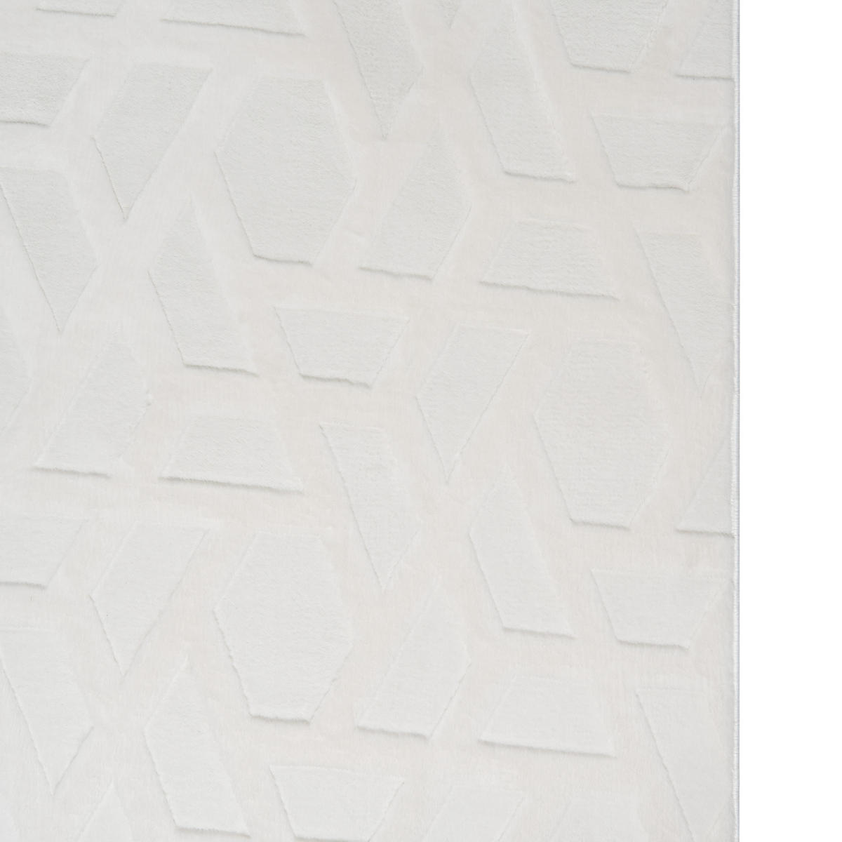 KOBEREC Krémově bílý 160/230 cm Antero - bílá/krémová, textil (160/230cm) - Beliani