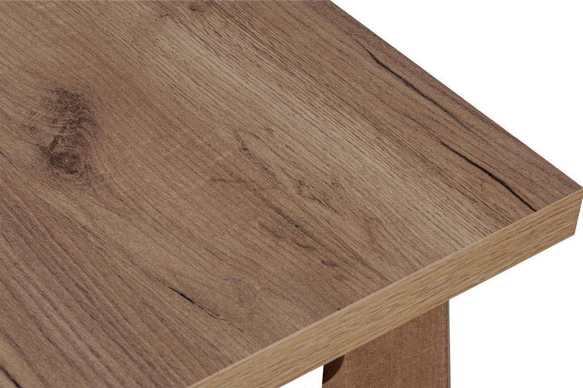 ESSTISCH RHENA ausziehbar bis 190cm, Braun - Wildeiche/Braun, Holz (150/77/80cm) - KONSIMO®