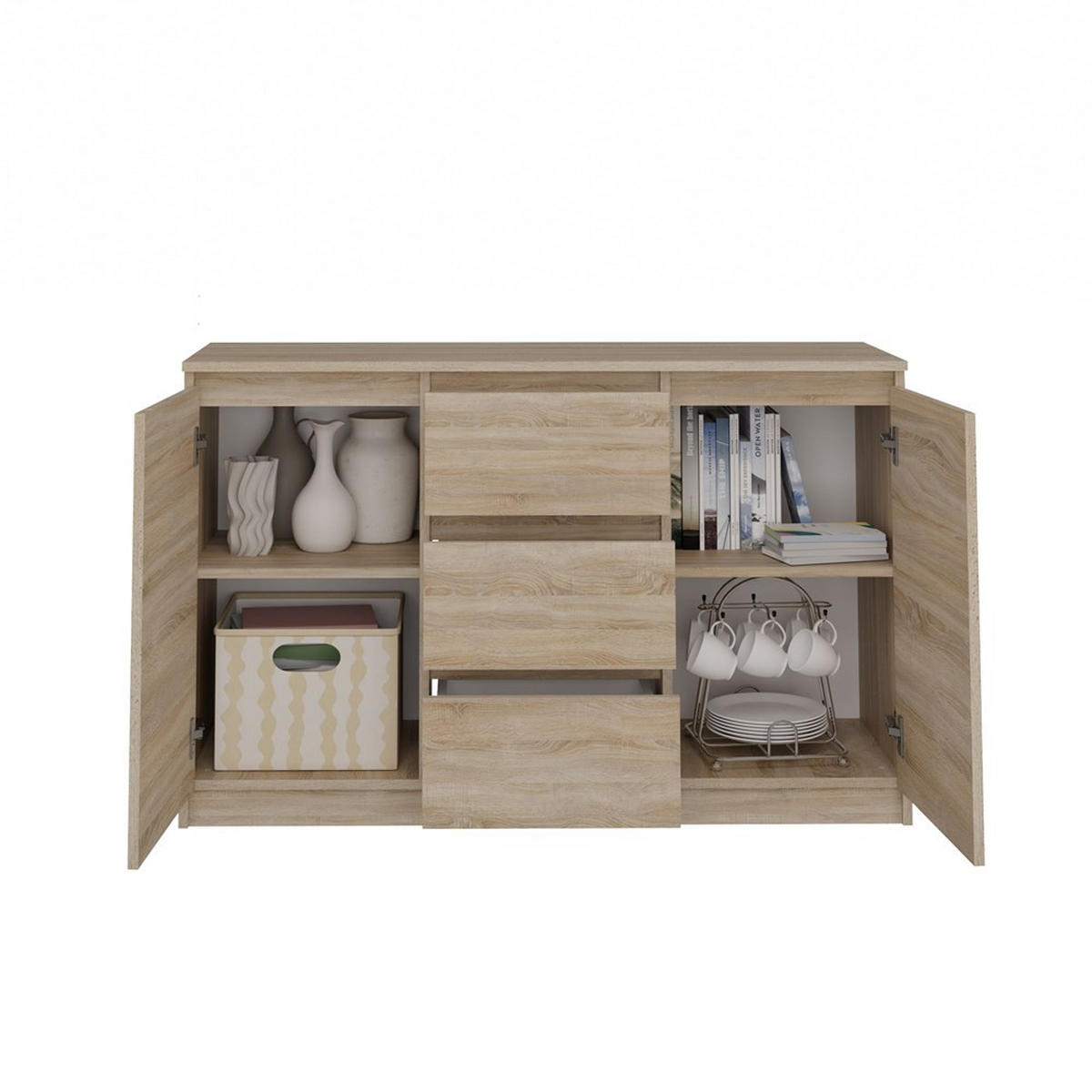 KOMMODE Sonoma Eiche 120/75/40 - Sonoma Eiche, Holzwerkstoff (120/75/40cm) - RAUMHIRSCH FURNITURE