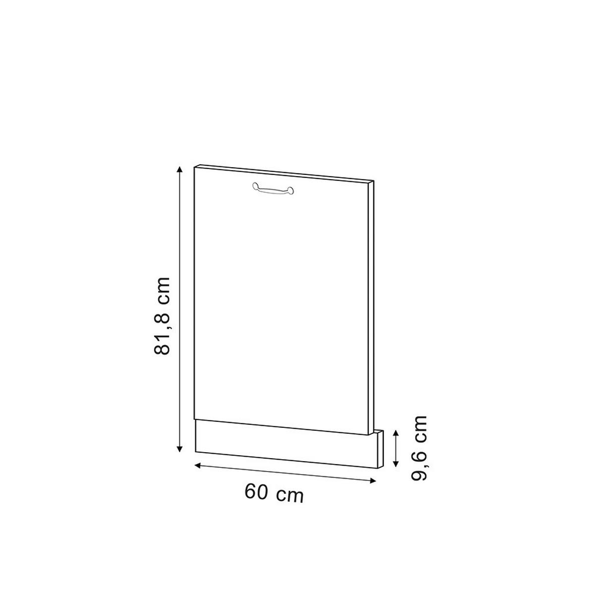 ČELNÍ PANEL MYČKY R-Line Zlatý mocný dub - medově dubová/antracitová, kompozitní dřevo (60/81.8/1.6cm) - Vicco