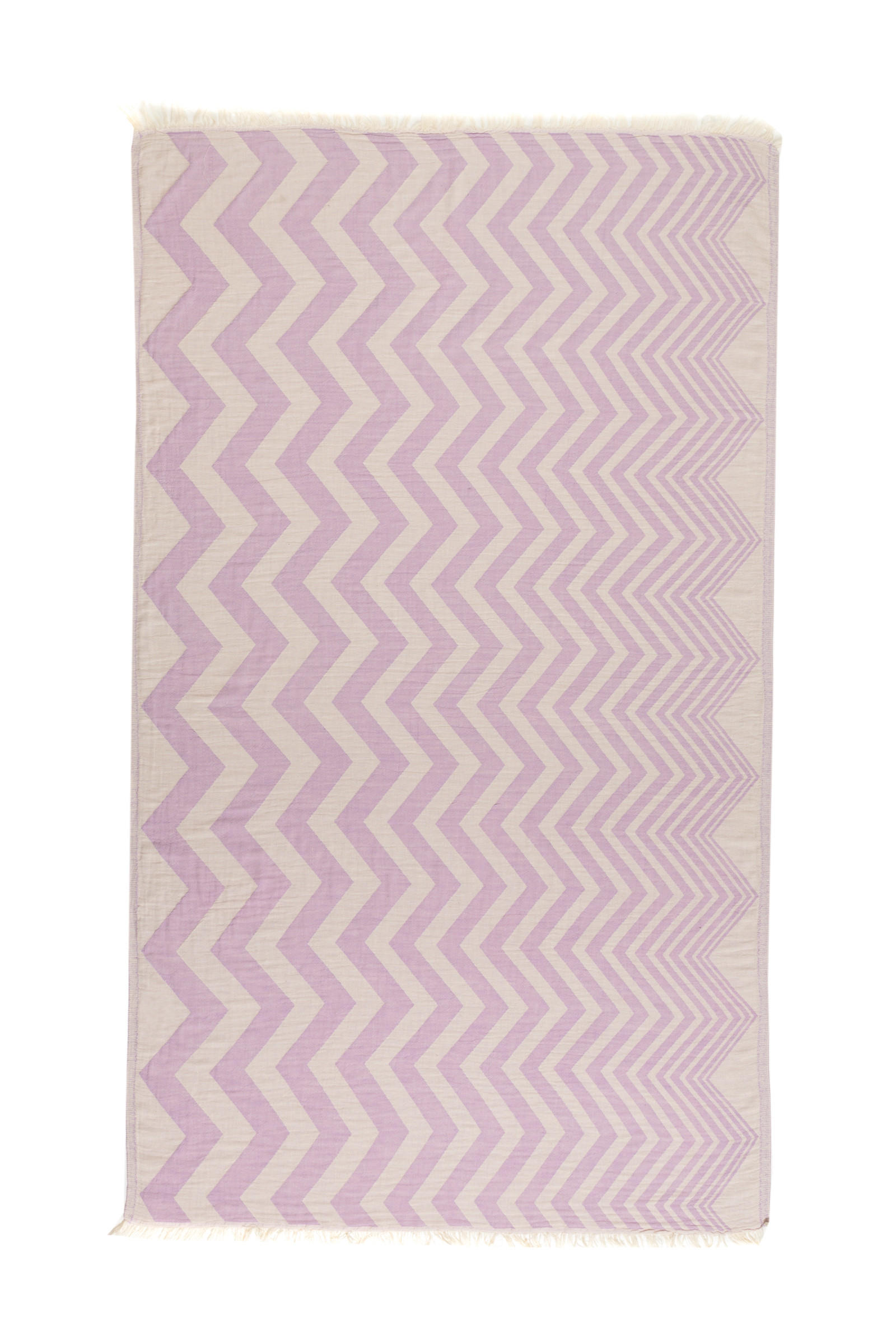 HAMAMTUCH Zickzack 100% Baumwolle 100x180 Lila - Lila, Textil (180/100cm) - Villa Möbel
