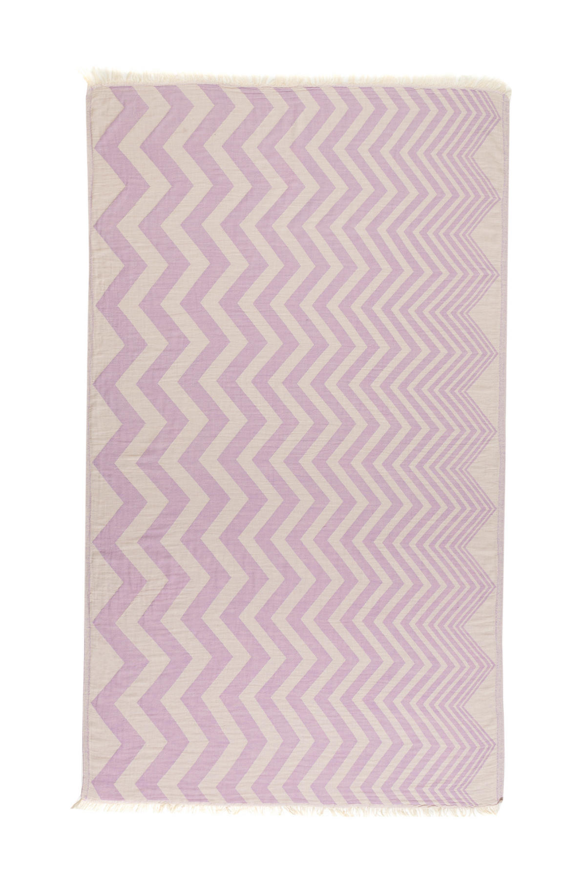 HAMAMTUCH Zickzack 100% Baumwolle 100x180 Lila - Lila, Textil (180/100cm) - Villa Möbel