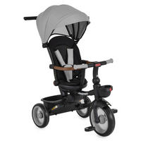 DREIRAD Jasper EVA-Reifen grau klappbar, Sitz drehbar, Hinterradbremse, Körbe - Grau, Metall (72/50/98cm)