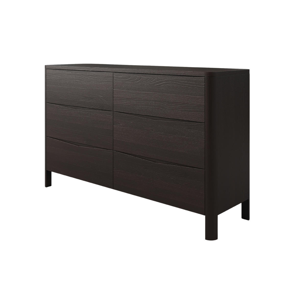 HOLZKOMMODE Modena Low 150, Palisanderfarbe - Wengefarben, Holz/Buchenholz (150.5/91.5/45cm) - Visby