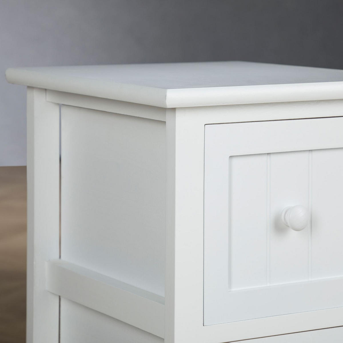 NACHTTISCH TREYA weiß - Weiß, Holz (28/46/31cm) - IDIMEX