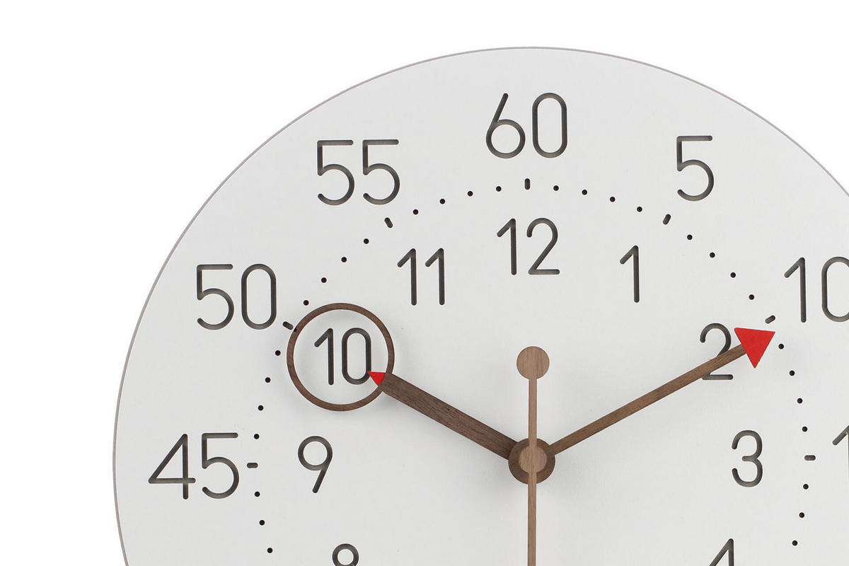 WANDUHR Design Weiß 29/29 cm - Weiß, Holzwerkstoff (29/29/1cm) - ONZENO