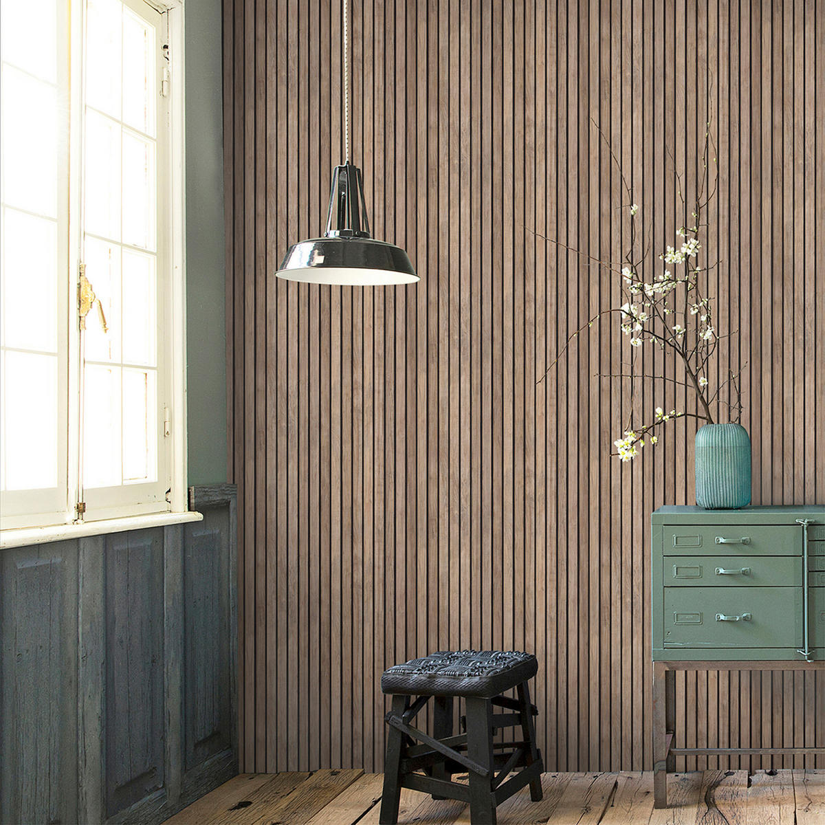 VLIESTAPETE Holz - Braun, Papier/Kunststoff (53/1000cm) - Walldoctor