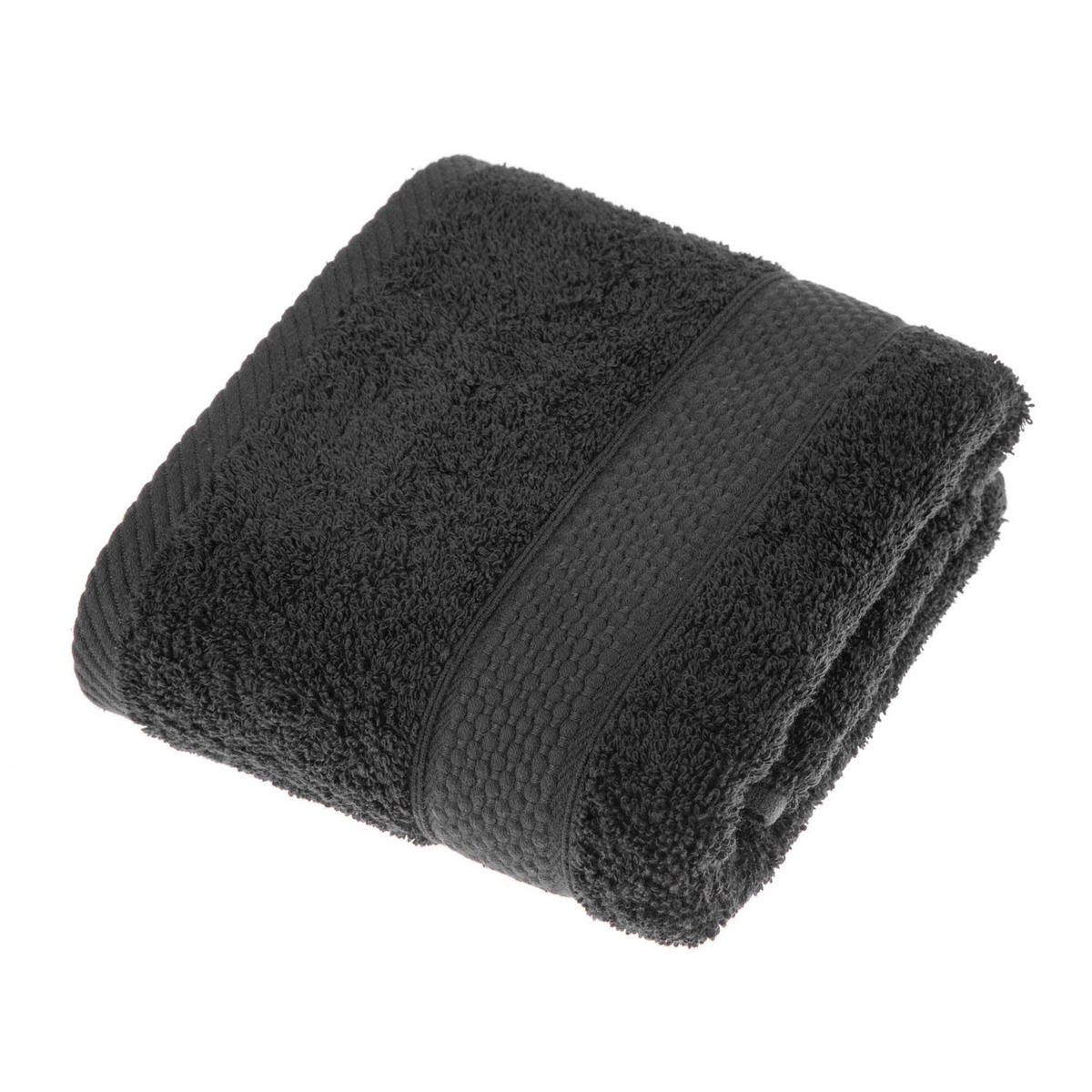 HANDTUCH Essential schwarz - Schwarz, Textil (50/90cm) - Homescapes