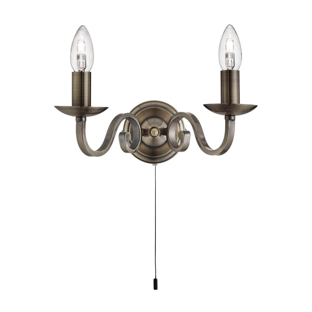 WANDLEUCHTE RICHMOND Messing Antik - Messingfarben, Metall (30/16/19cm)