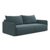 3-SITZER SOFA mit Schlaffunktion Samt Stoff Blau - Blau/Petrol, Kunststoff/Textil (216/86/105cm) - Makamii