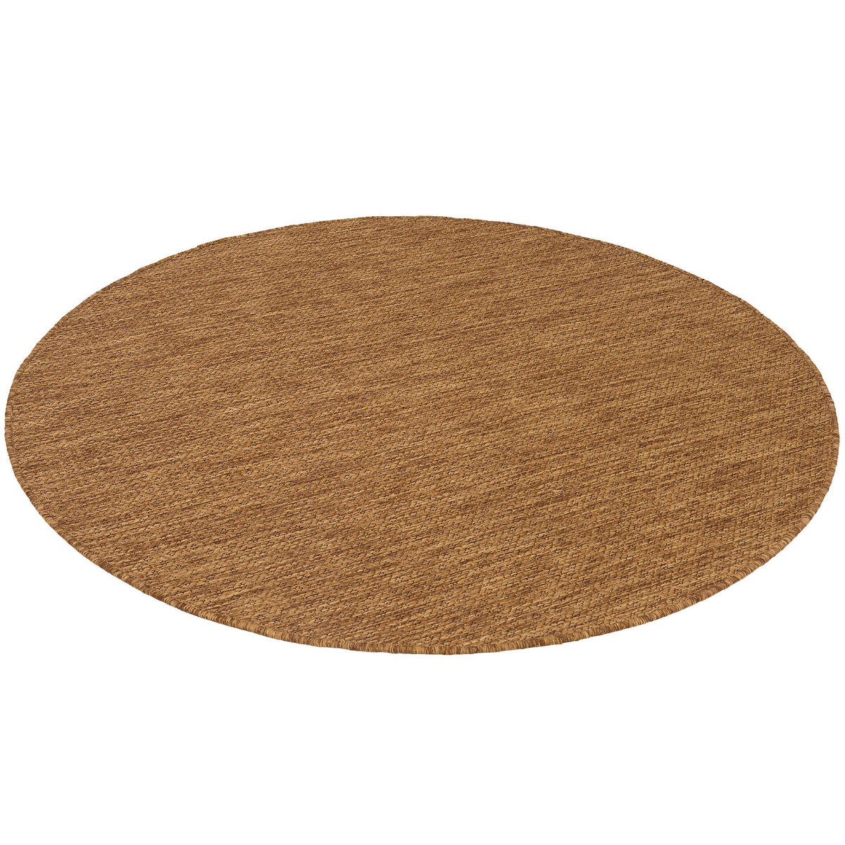 IN- & OUTDOOR FLACHGEWEBE TEPPICH PORTO RUND - Naturfarben, Textil (200/200cm) - Snapstyle