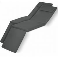DECKCHAIRAUFLAGE Loftlux DC 175x45x5cm Graphitgrau (2tlg) - Dunkelgrau, Textil (45/10/175cm) - Beautissu 