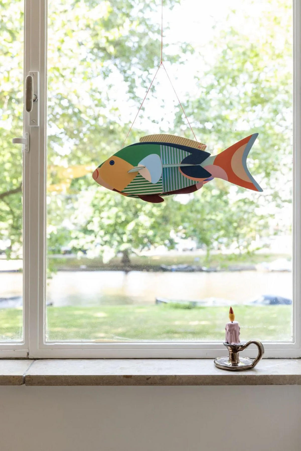 MALEN & BASTELN Studio ROOF, 3D Wandobjekt "Luna Fisch", Bastel-Set - Naturfarben, Karton (42.2/14.5/17.2cm) - ich-zapfe