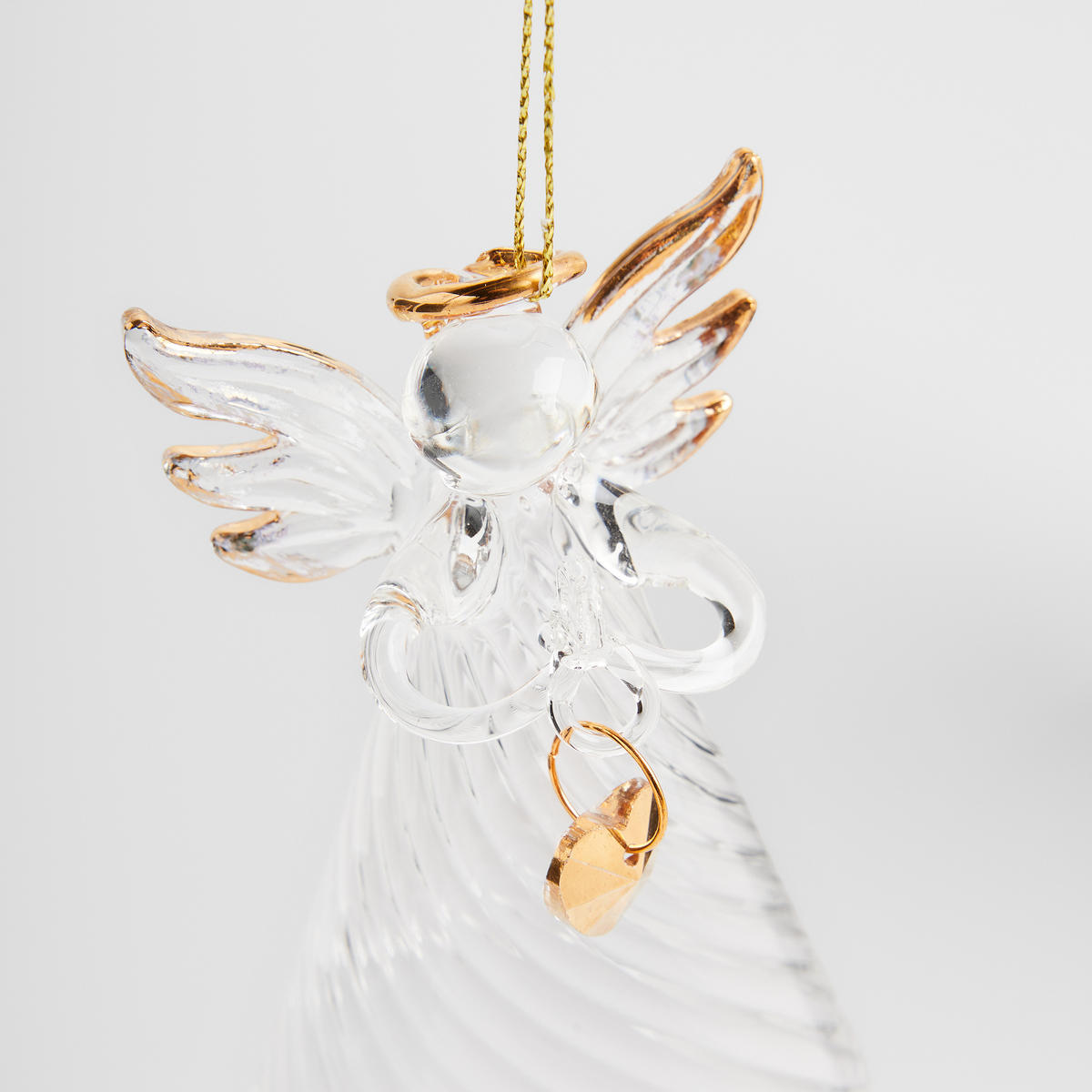WEIHNACHTSDEKO Hängend ANHELINA, 6 x 10 cm, Gold, Christbaumschmuck, Weihnachtsbaumdekoration, Christmas, Xmas - Goldfarben, Glas (6/10/6cm) - home&you