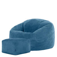 SITZSACK mit Hocker Kingston XXL - Blau, Textil (92/52/92cm) - icon