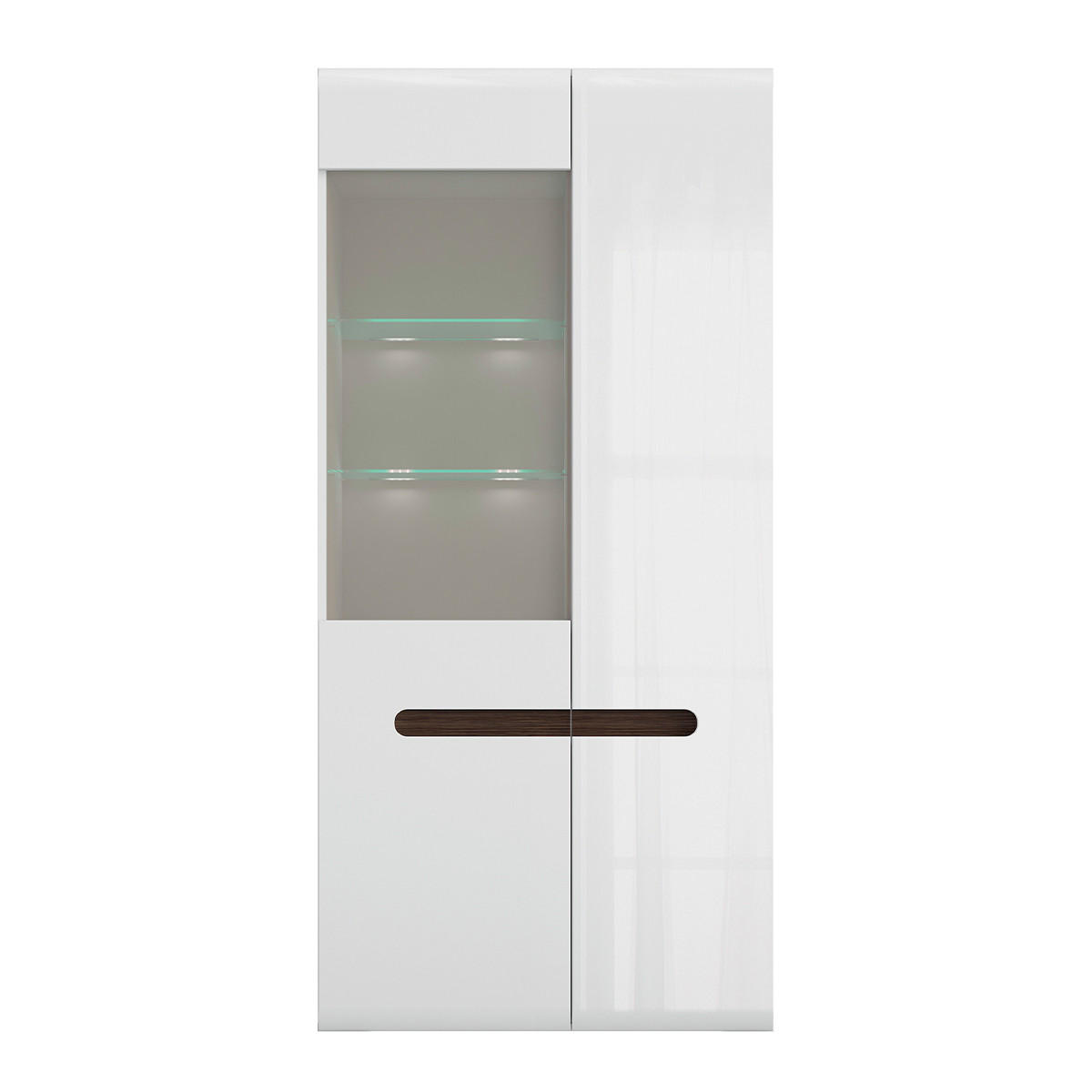 VITRÍNA Darrel Bílá - bílá, kompozitní dřevo (90/193/41cm) - Petits-meubles