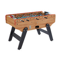 TISCHFUSSBALLTISCH mit Münzeinwurf - 153 x 77,6 x 96 cm - MDF - Eichefarben - HENRY - Naturfarben, Holz (153/77.6cm) - Vente-Unique