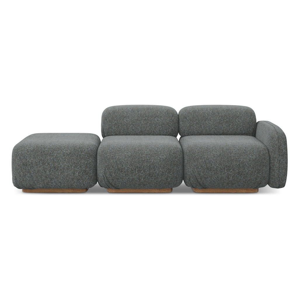 Thumbnail - Makamii 3-Sitzer, Dunkelgrau, Textil, Füllung: Schaumstoff, 258x73x95 cm, Made in EU, Wohnzimmer, Sofas & Couches, Sofas...