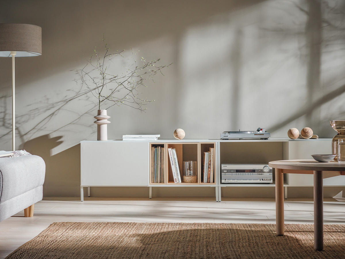 TV-ELEMENT-SET INTO - Beige, Holzwerkstoff (43.5/54/242cm) - Vox Möbel