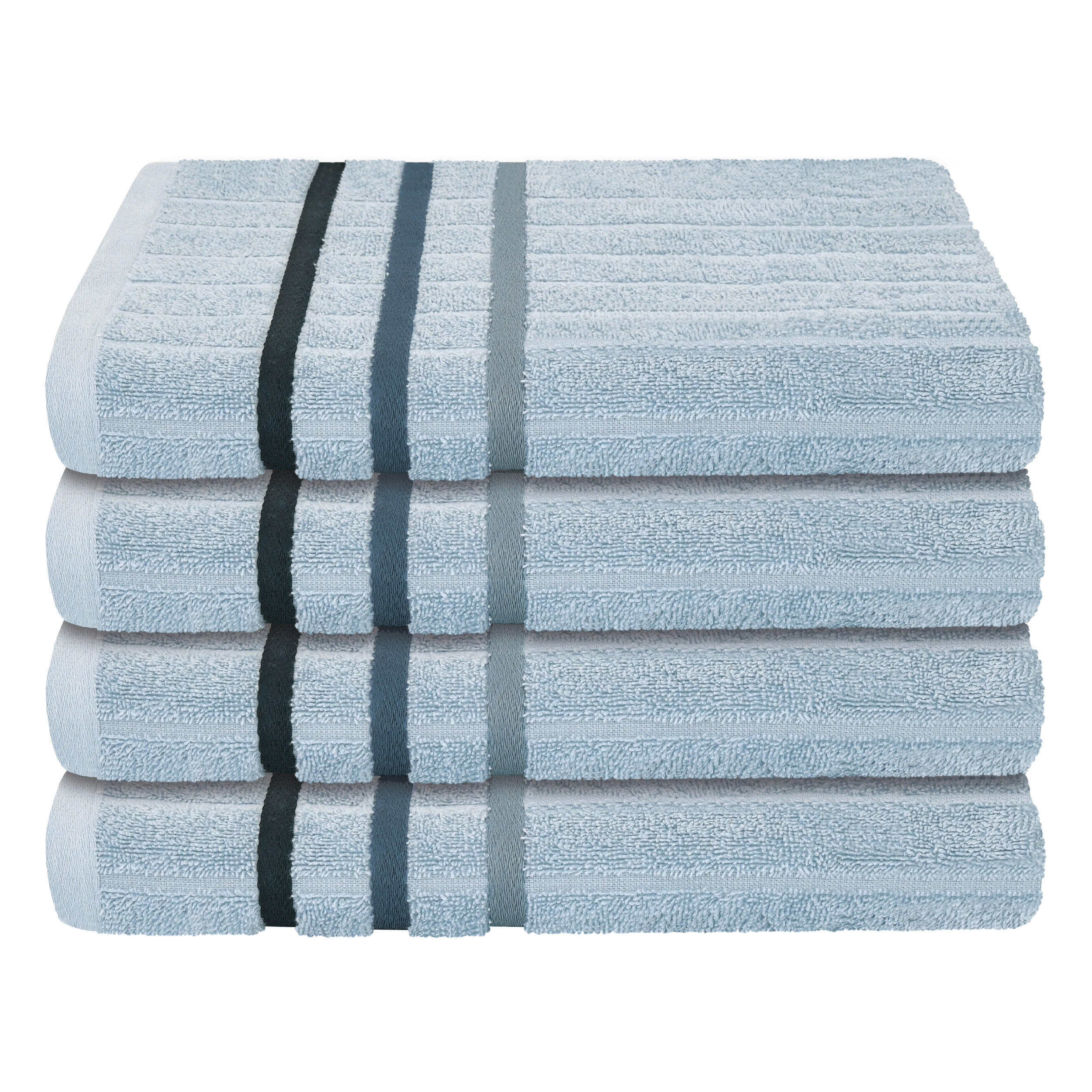 HANDTUCHSET Ohio - 4-teilig - 50 x 100 cm - Hellblau - Hellblau, Textil (50/100cm) - Uncover by Schiesser