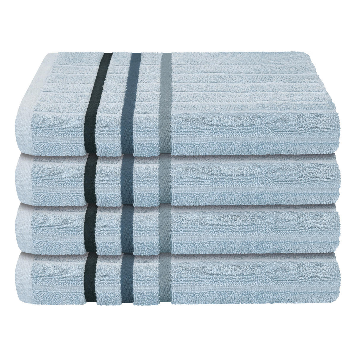HANDTUCHSET Ohio - 4-teilig - 50 x 100 cm - Hellblau - Hellblau, Textil (50/100cm) - Uncover by Schiesser