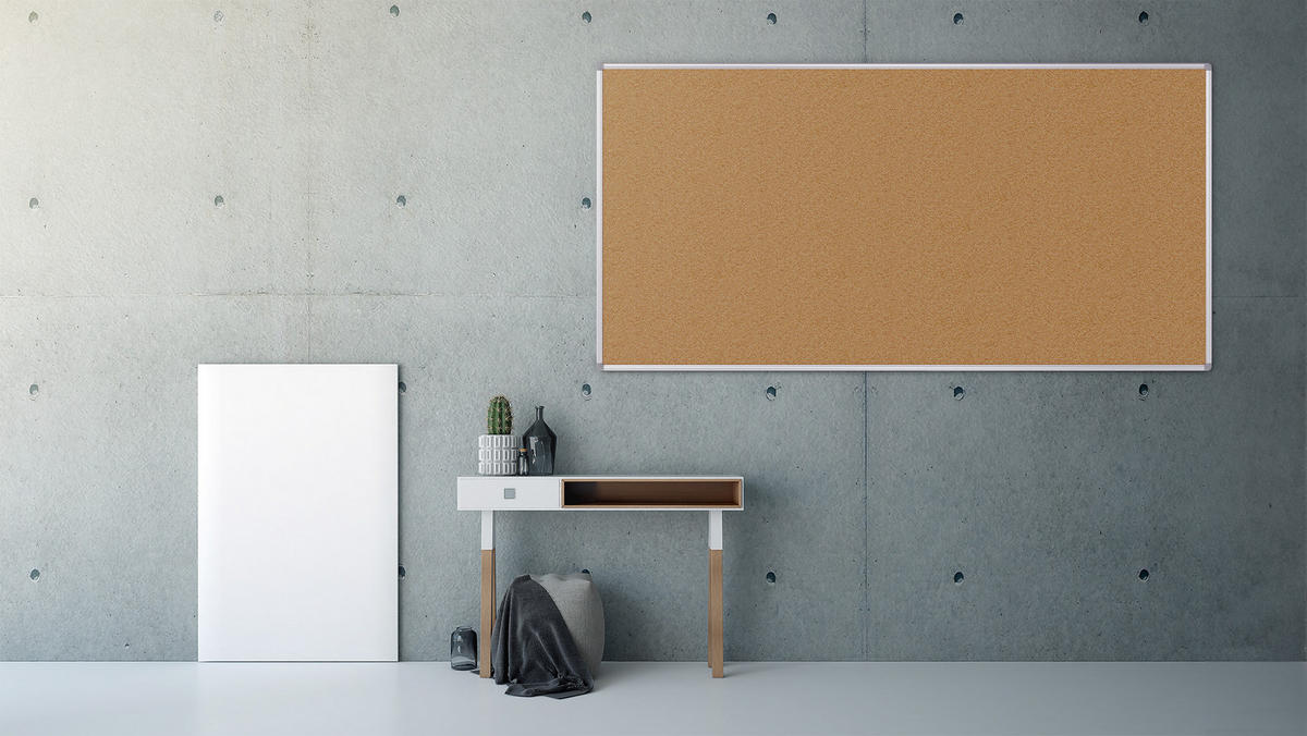 PINNWAND mit Alurahmen 200x100cm - Multicolor, Holz (200/100/1.6cm) - ALLboards