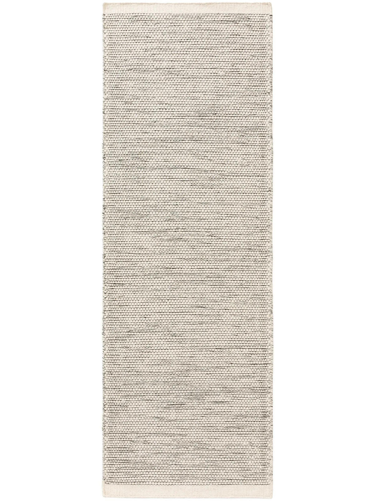 WOLLTEPPICH-LÄUFER Rocco Beige/Schwarz 70x200 cm - Beige, Naturmaterialien/Textil (70/200cm) - benuta Pure