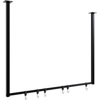 KLEIDERSTÄNDER 150x38x120-schwarz-Metall - Schwarz, Metall (100/80/7cm) - CLP