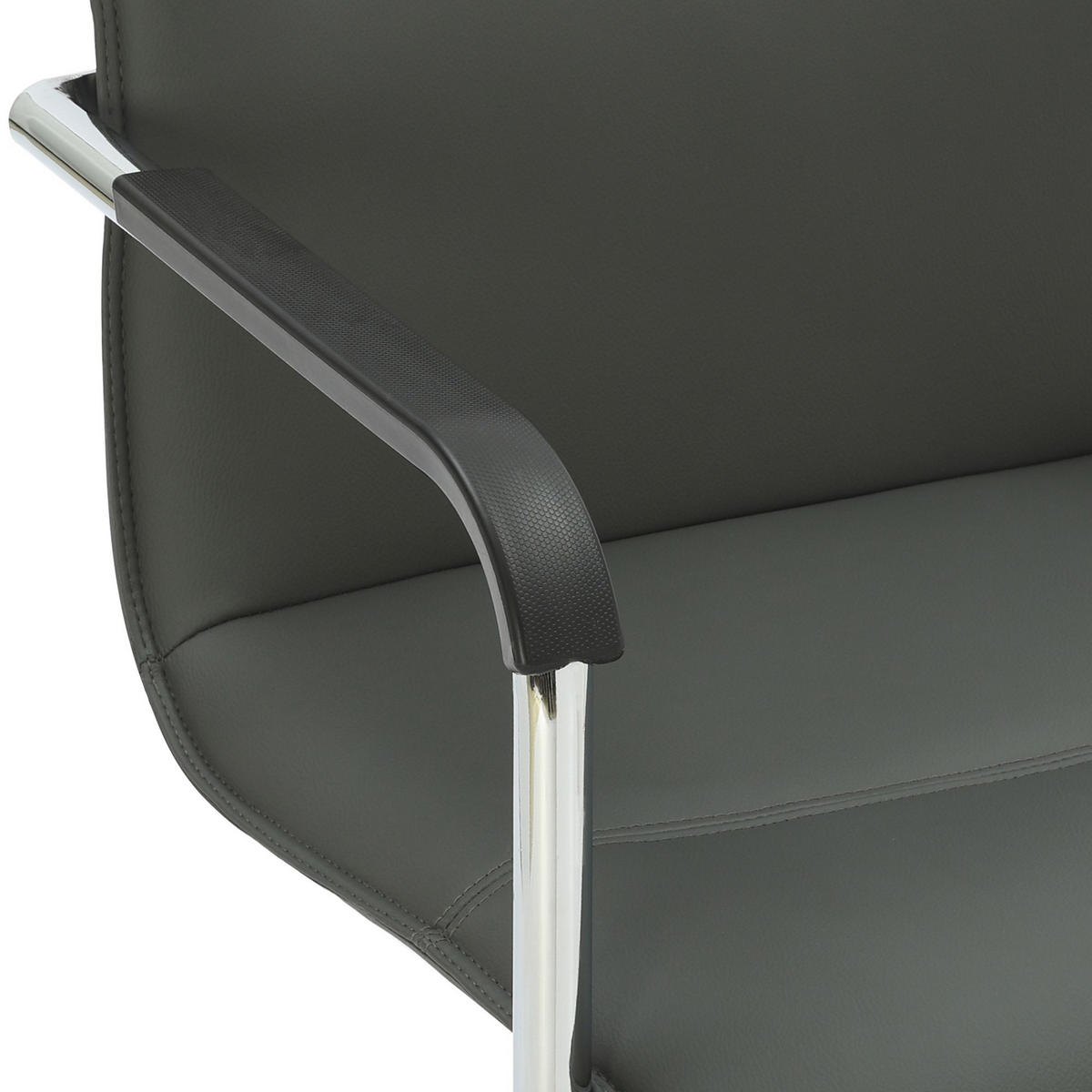 SCHWINGSTUHL Lederlook Grau - Grau, Textil/Metall (57/92/59cm) - CLP