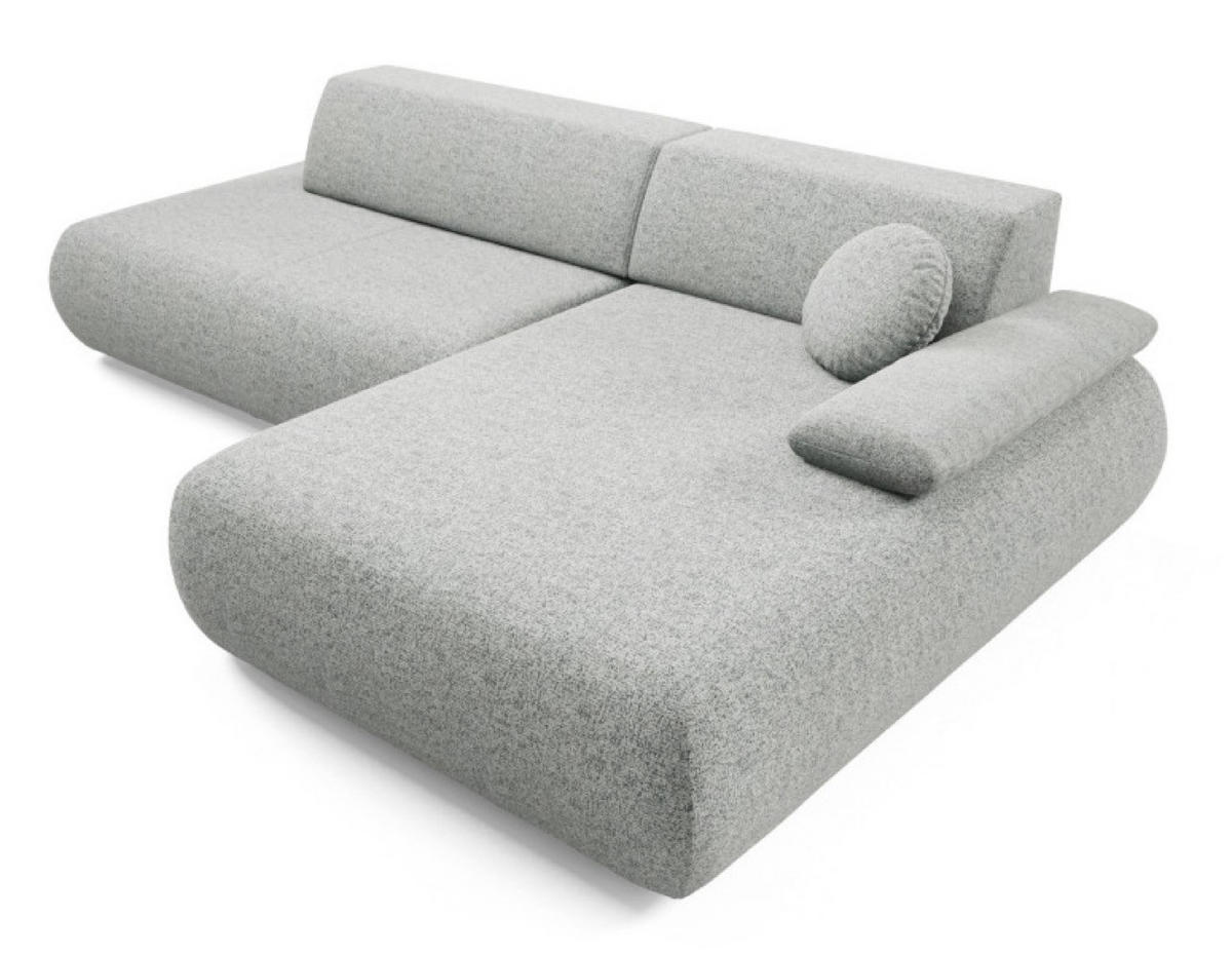 ECKSOFA Grau PENTI Ausziehbar Mit Bettkasten Rechts - Grau, Textil (173.5/286cm) - Sepro Meble