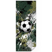 KINDERTAPETE - Fußball - Farbe - Spritzer - Grün - 120x300 cm - Dunkelgrün, Papier (120/300cm) - OnlyWow