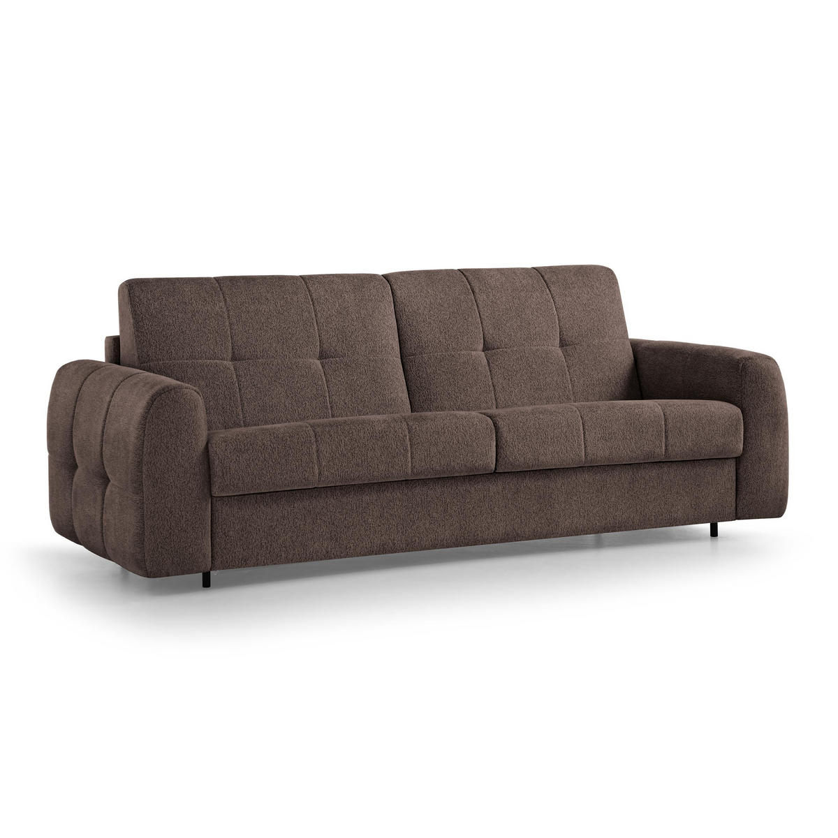 SCHLAFSOFA Pireus mit italienischem Gestell, 180x200, Braun - Schwarz/Braun, Textil (250/90/100cm) - Beautysofa