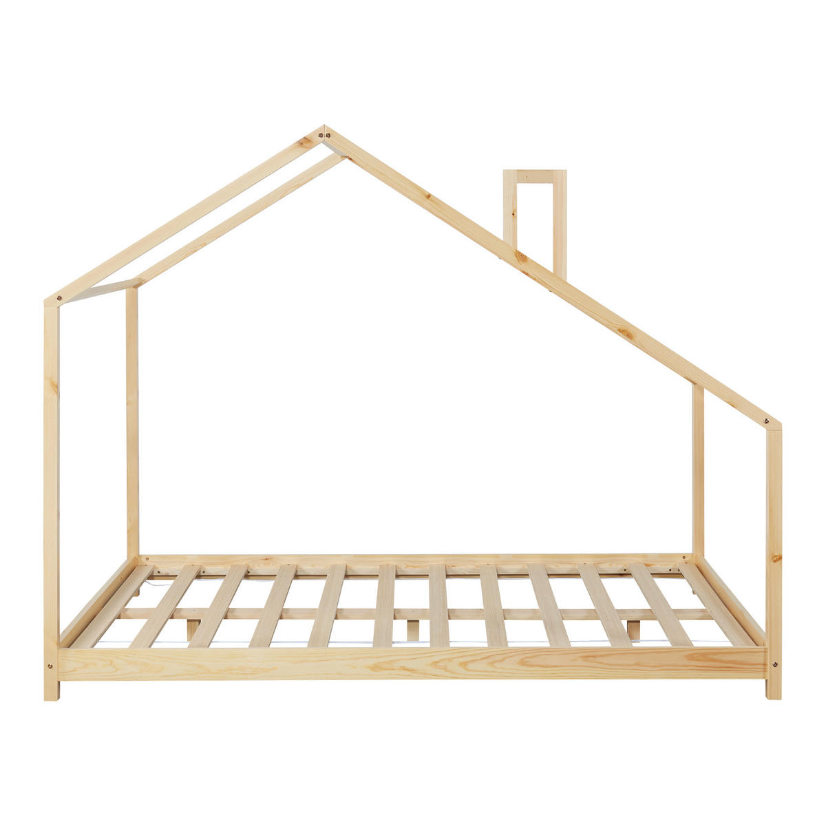 KINDERBETT Siuntio - Naturfarben, Holz (140/200cm) - [en.casa]