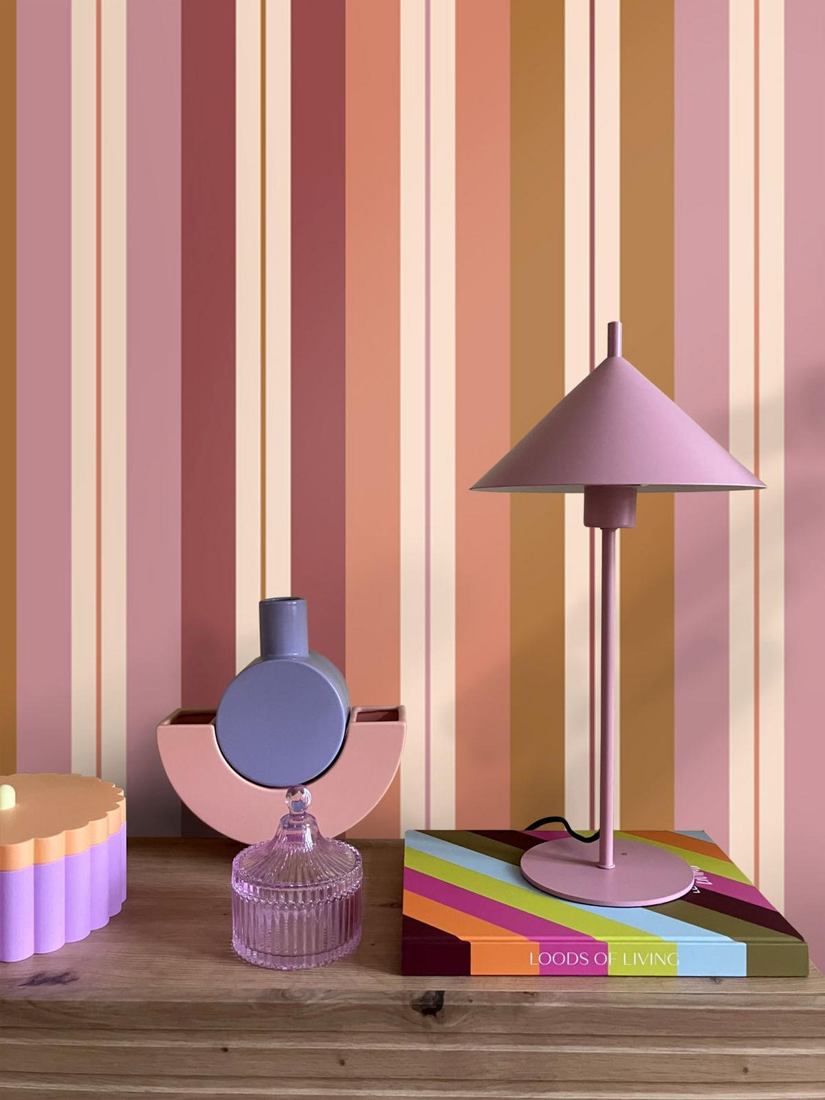 TAPETE Streifen 50 x 900 cm - Pink, Papier (50/900cm) - ESTAhome