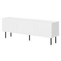 TV-LOWBOARD Lucca 165 3D - Schwarz/Weiß, Holz/Holzwerkstoff (166/59/40cm) - MIRJAN24