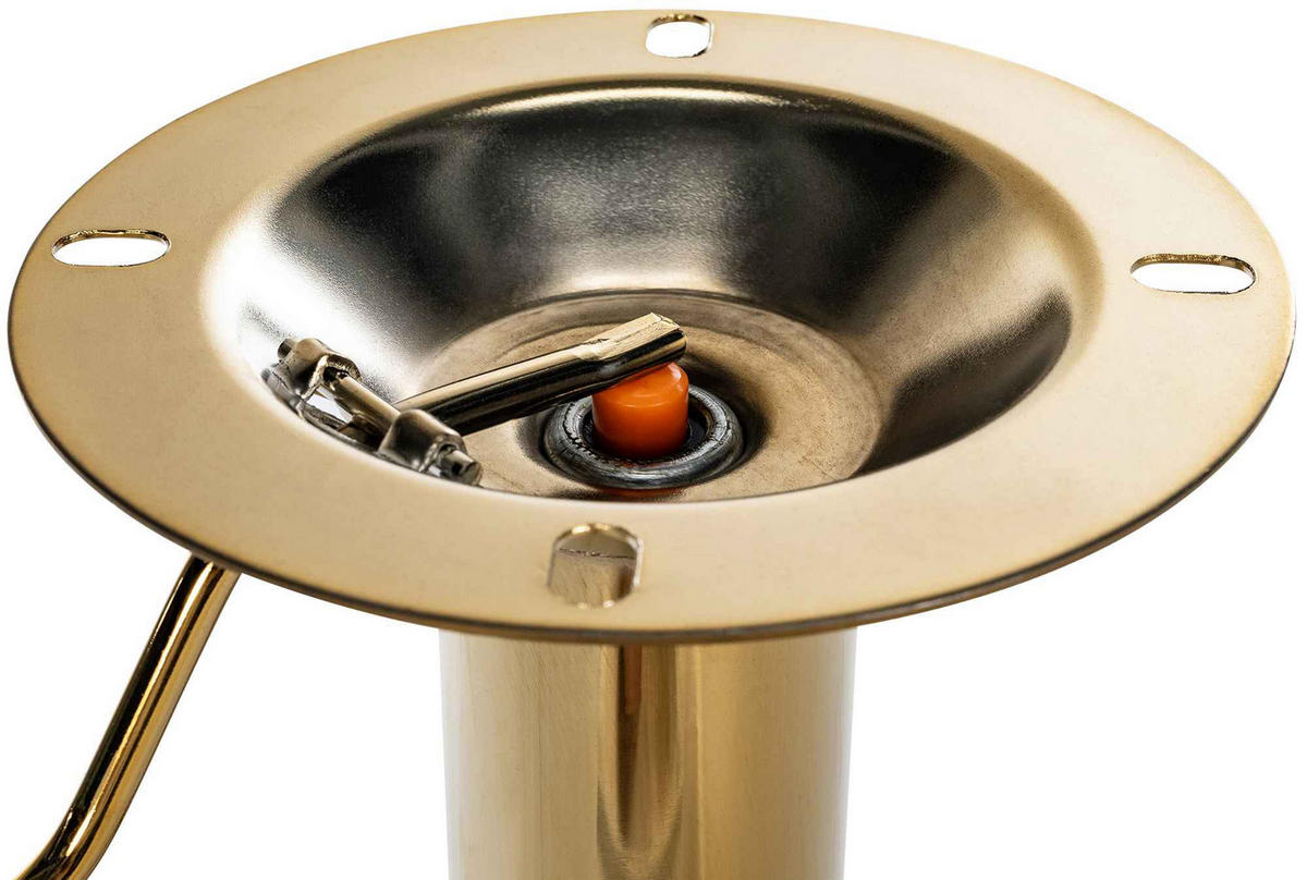 BARHOCKER 2er Set Prag Gold Samt braun - Goldfarben/Braun, Textil/Metall (51/109/52cm) - TPFLiving