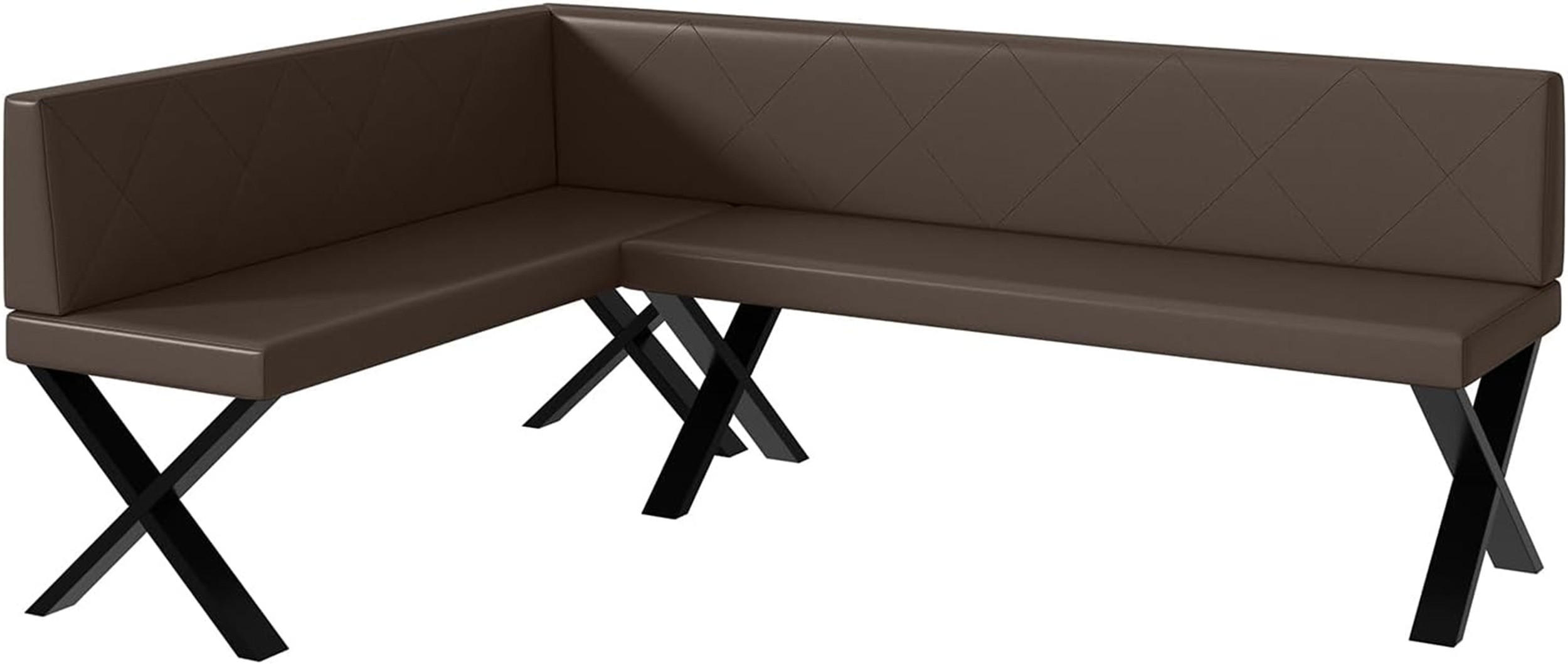 Meblini Eckbank Braun 196x142 cm