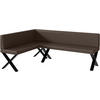 ECKBANK ERIC_X - Braun, Leder (142/196cm) - Meblini