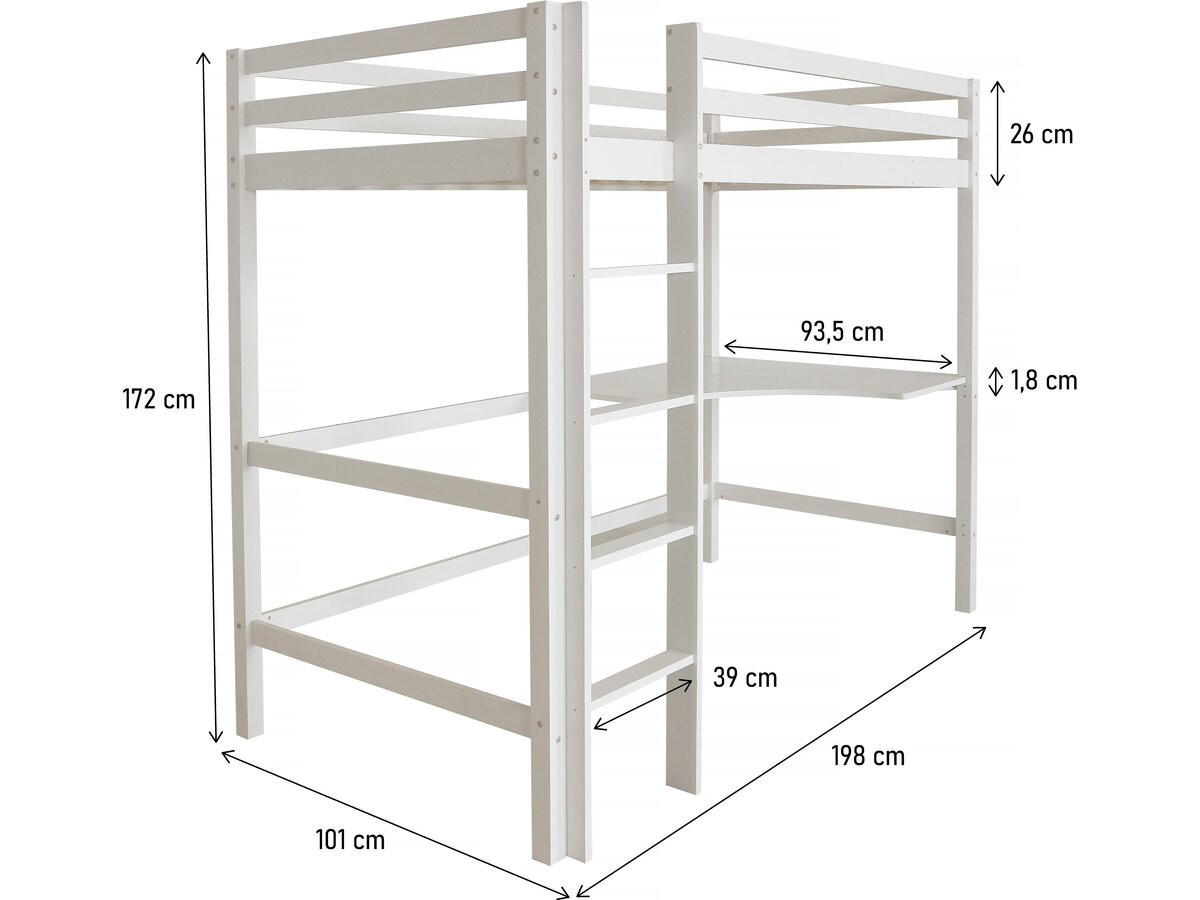 HOCHBETT Angéla Weiß - Weiß, Holz (90/190cm) - Habitat Garten