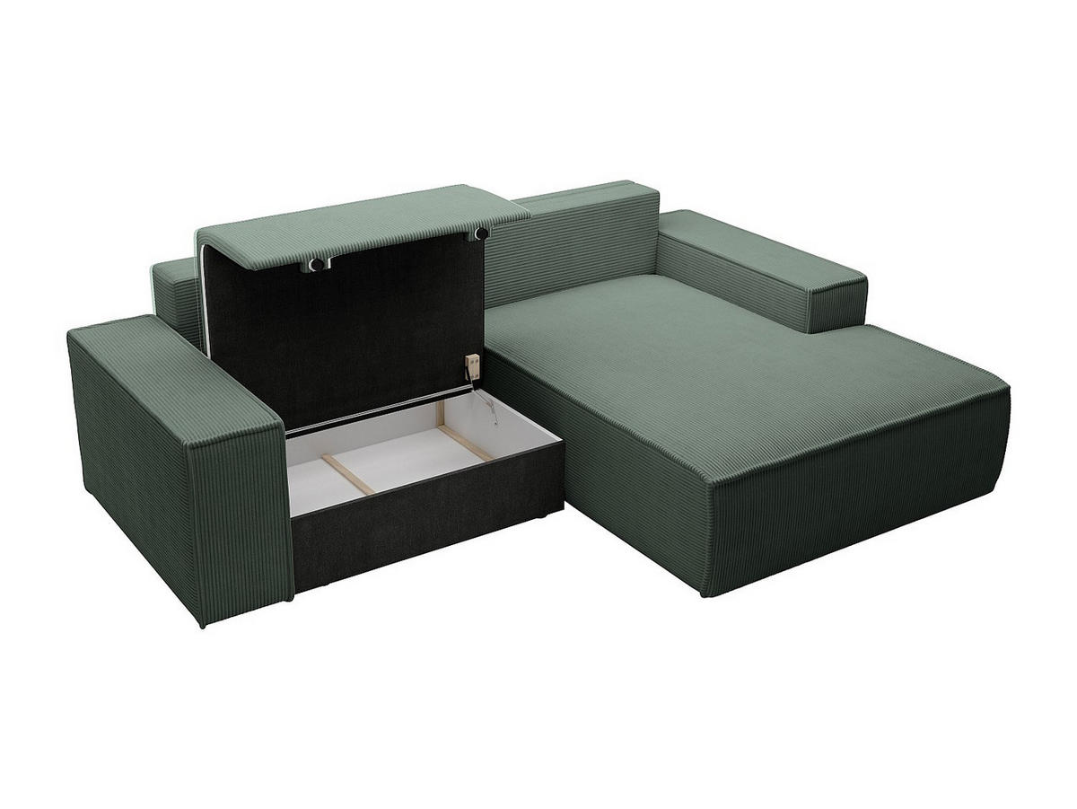 SCHLAFSOFA - 3 Personen - Samt - Tannengrün - - Waldgrün, Textil (240/85/167cm) - Vente-Unique