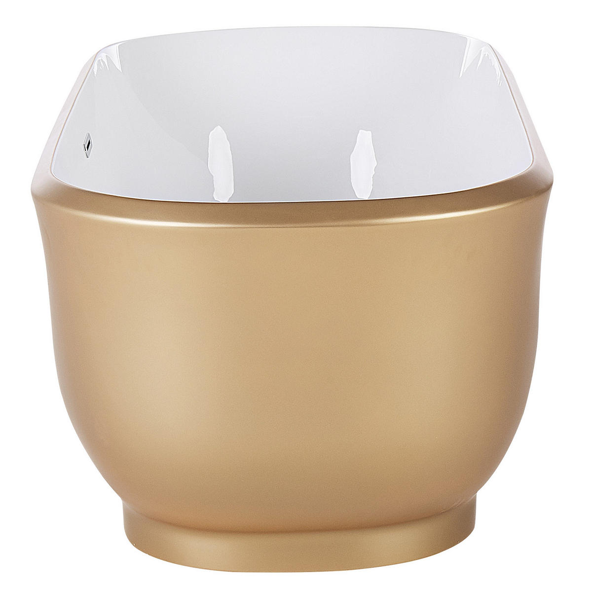 BADEWANNE FREISTEHEND 77x170x61 cm gold Tesoro - Goldfarben, Kunststoff (77/61/170cm) - Beliani