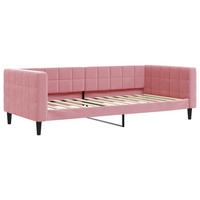 TAGESBETT Rosa 90/200 Cm Samt - Rosa, Textil (90/200cm) - vidaXL