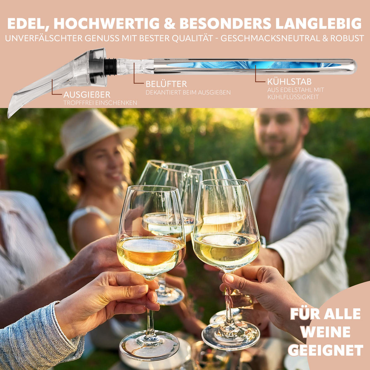 WEIN-AUSGIESSER, transparent - Transparent, Kunststoff (4/34.5/4cm) - bremermann