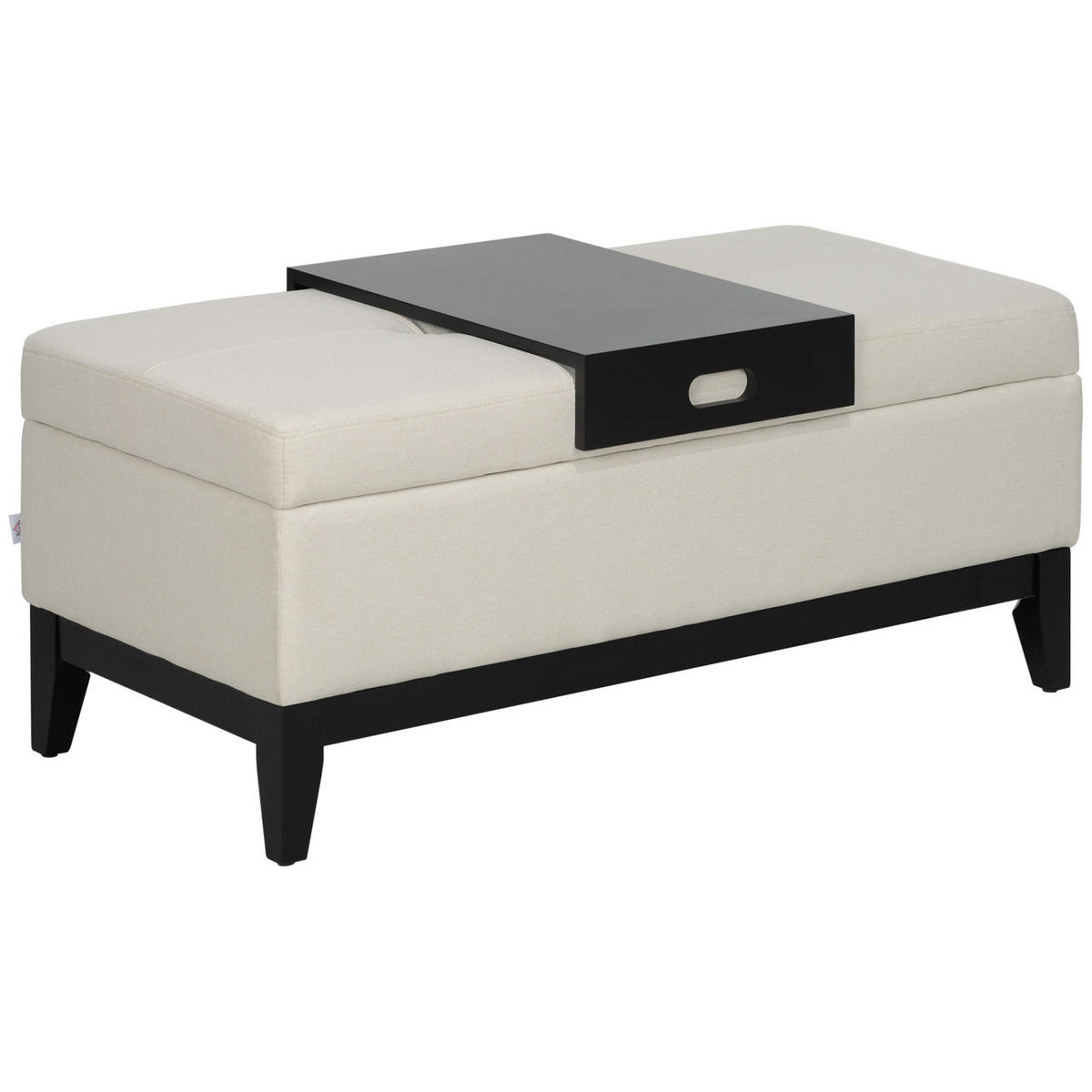SITZBANK Polsterbank - Creme, Kunststoff (50/44/107cm) - HOMCOM