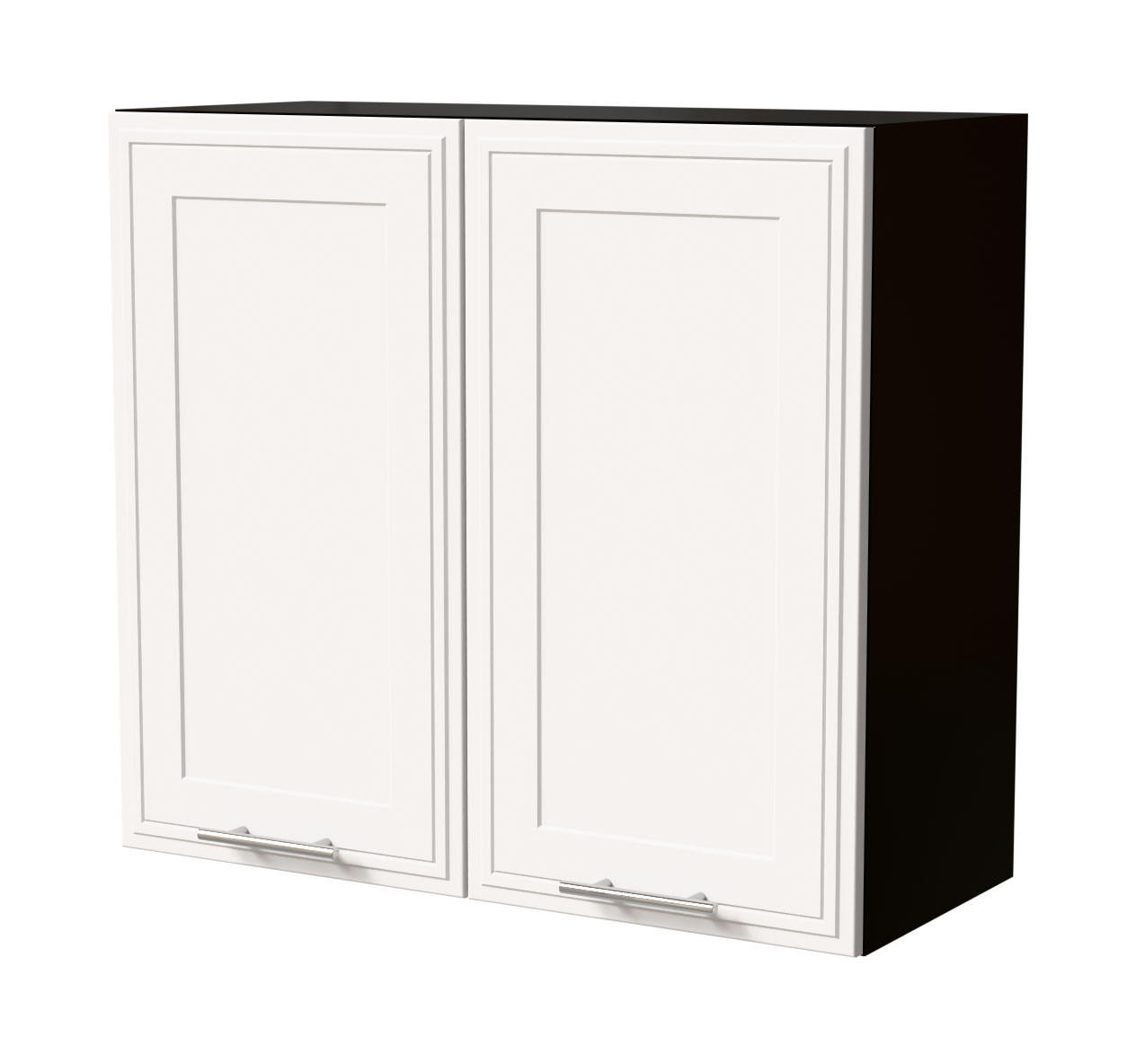 HÄNGESCHRANK Salo W3/80 Schwarz / Weiß Matt 80 / 32,5 / 72cm - Schwarz/Weiß, Holz/Holzwerkstoff (80/72/32.5cm) - Feldmann-Wohnen