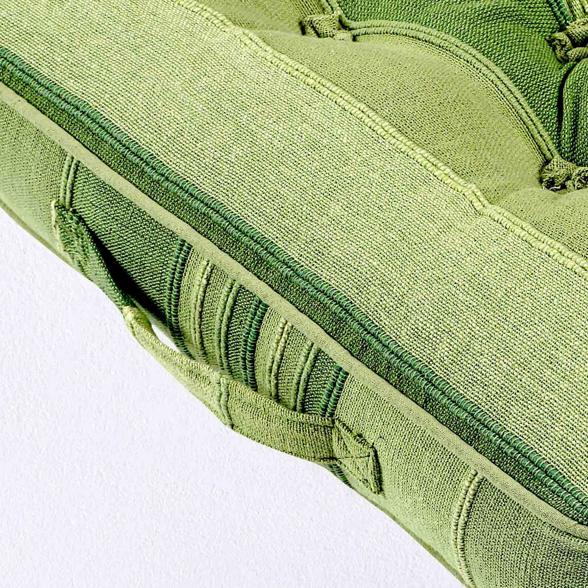SITZKISSEN Morocco grün gestreift 40/40/8 cm - Grün, Textil (40/40/8cm) - Homescapes