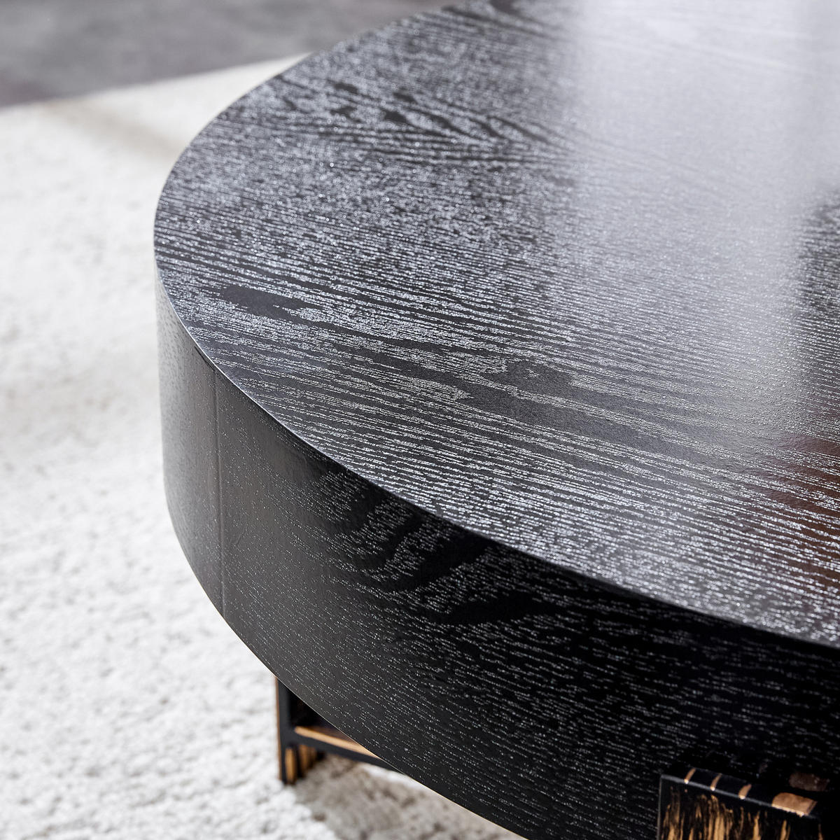 COUCHTISCH 68 cm in Schwarz aus MDF und Metall mit Kreuzgestell - Schwarz, Holzwerkstoff (68/68/36cm) - OKMYHOME