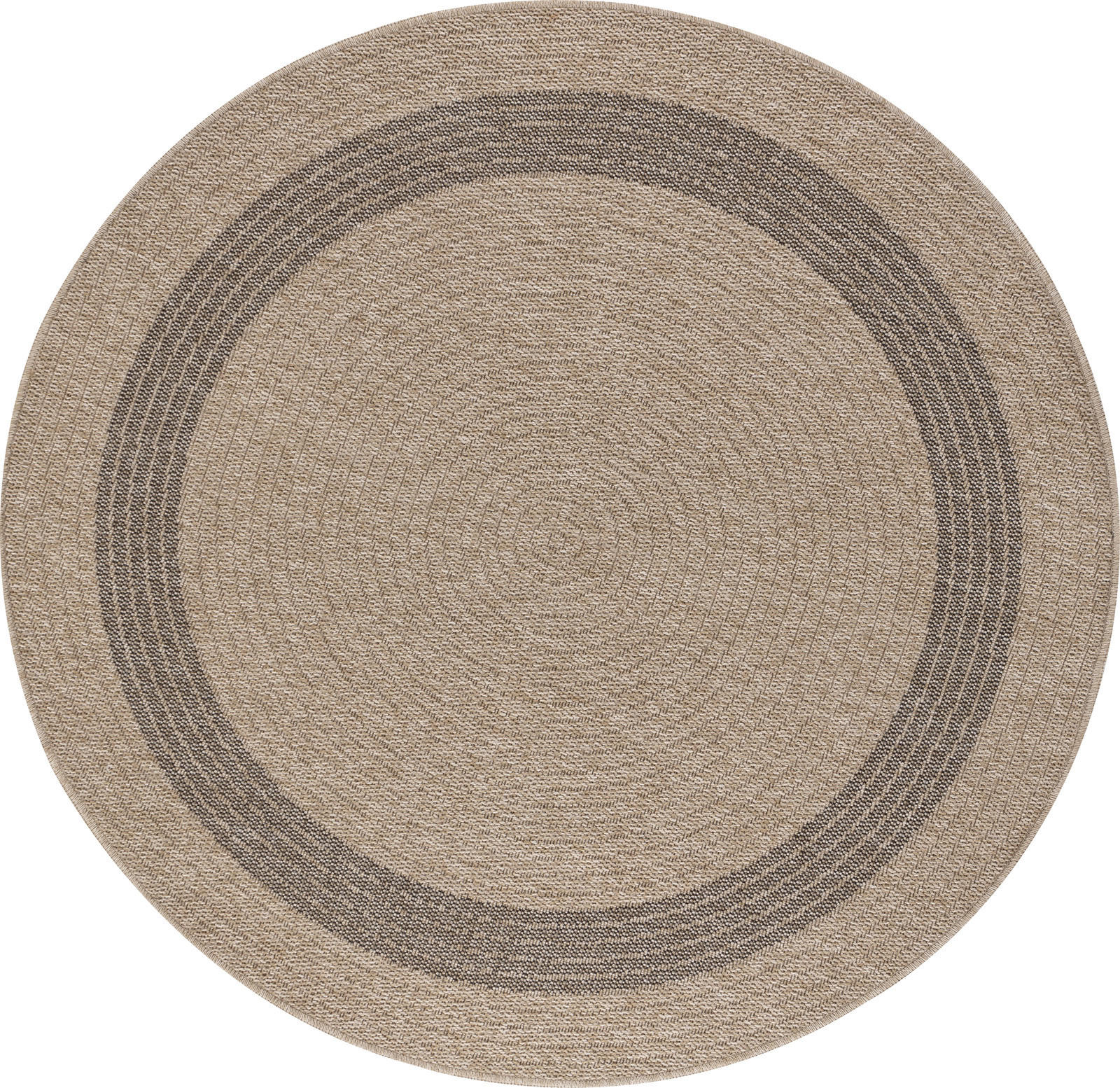 OUTDOORTEPPICH Rhonda Rund Jute-Optik Ø 100 cm Beige - Beige, Textil (100/100cm) - LIVABLISS
